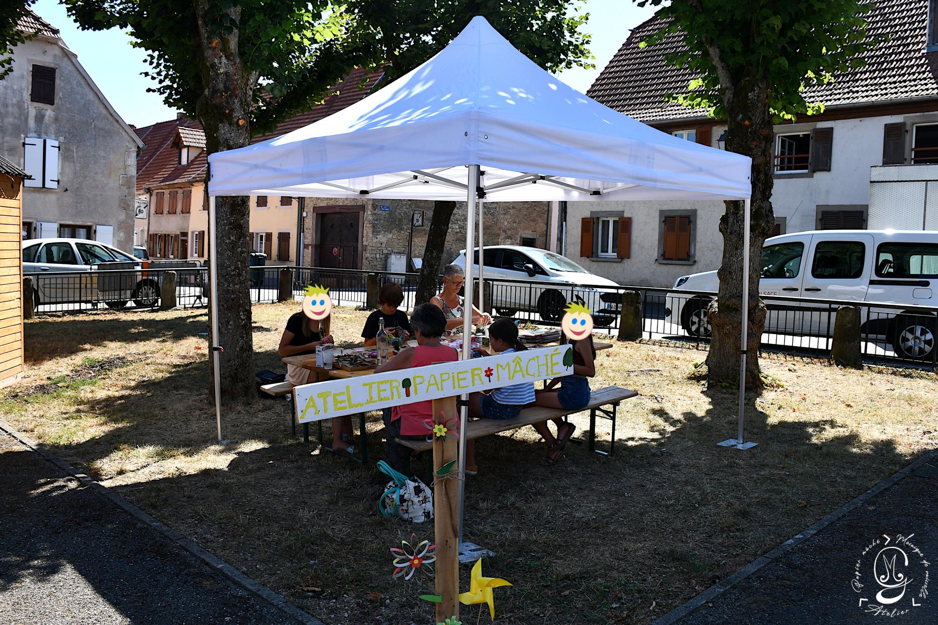 1atelier papier mache du 04 08 au gic de sarre union