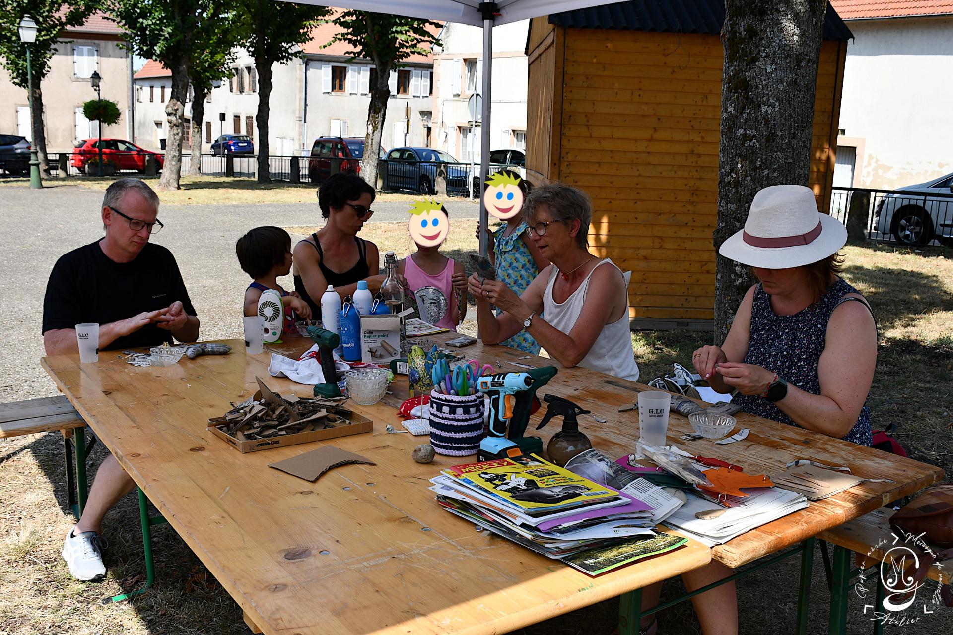 2atelier papier mache du 04 08 au gic de sarre union