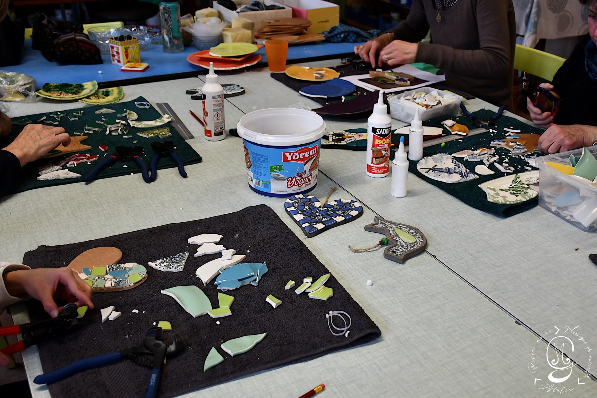 3atelier mosaique de vaisselle au gic