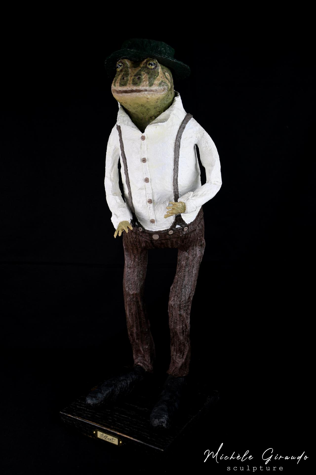 Albert sculpture en papier mache de michele giraudo 1
