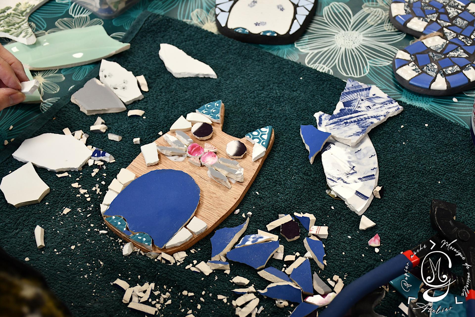Atelier mosaique de vaisselle du 11 03 23