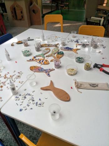 Atelier mosaique pour enfant a la bibliotheque de sarrebourg 28 07 21