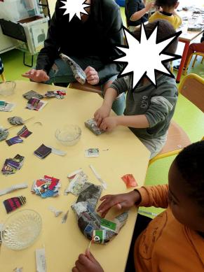 Atelier papier mache a l ecole maternelle de maxeville