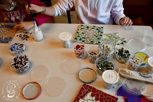 Bricolage de noel mosaique de vaisselle ecole de romelfing 2021