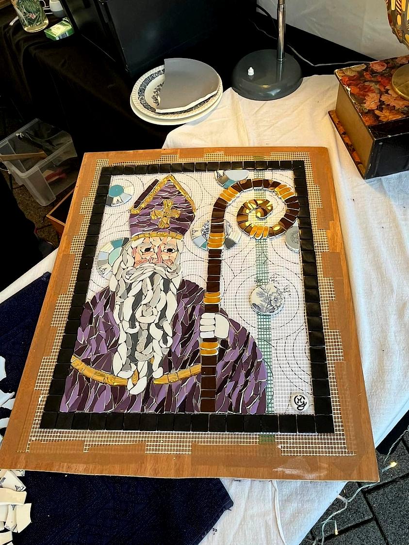 Demonstration mosaique de vaisselle a yutz