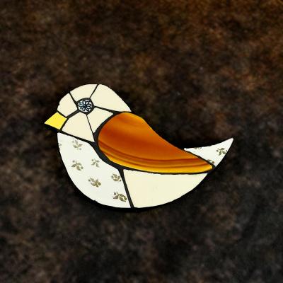 Piou piou en mosaique de vaisselle par mg
