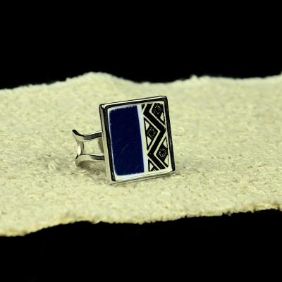Saphir bague c18mm bijoux en vaisselle par mg